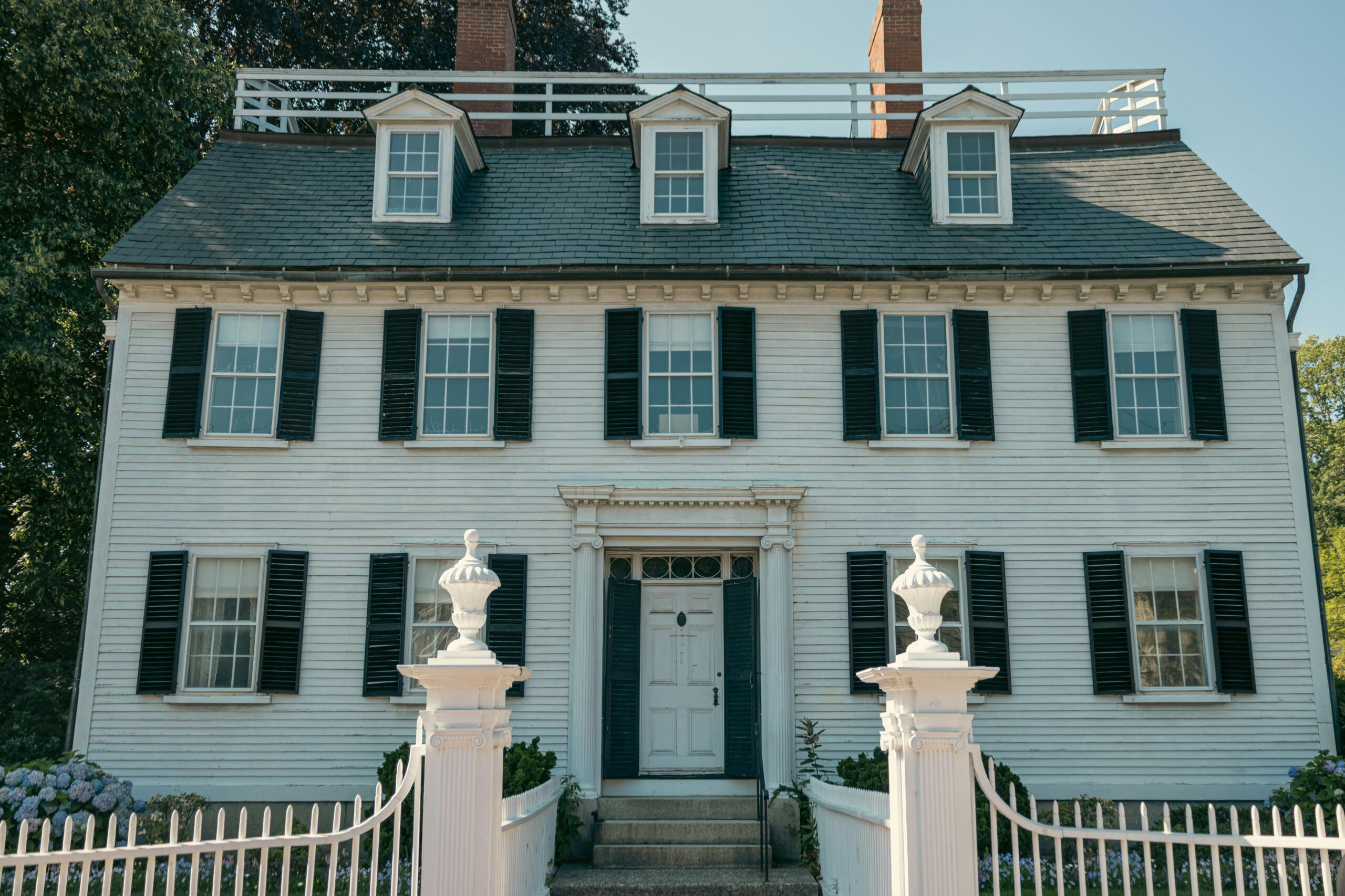 Traditional New England style home representing residential living in Dedham Massachusetts